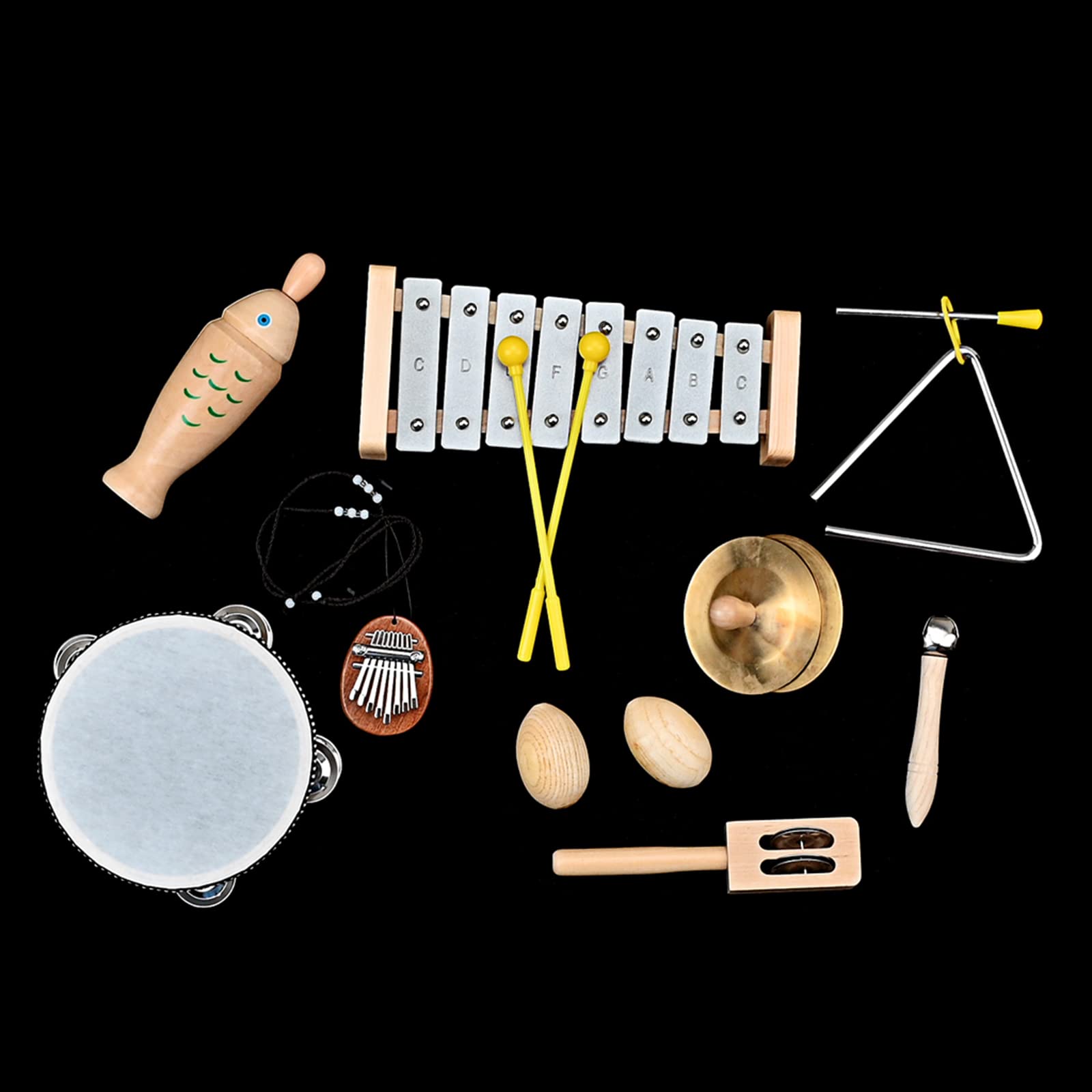 Amazon | 9 個子供パーカッション音楽玩具 Orff パーカッション天然