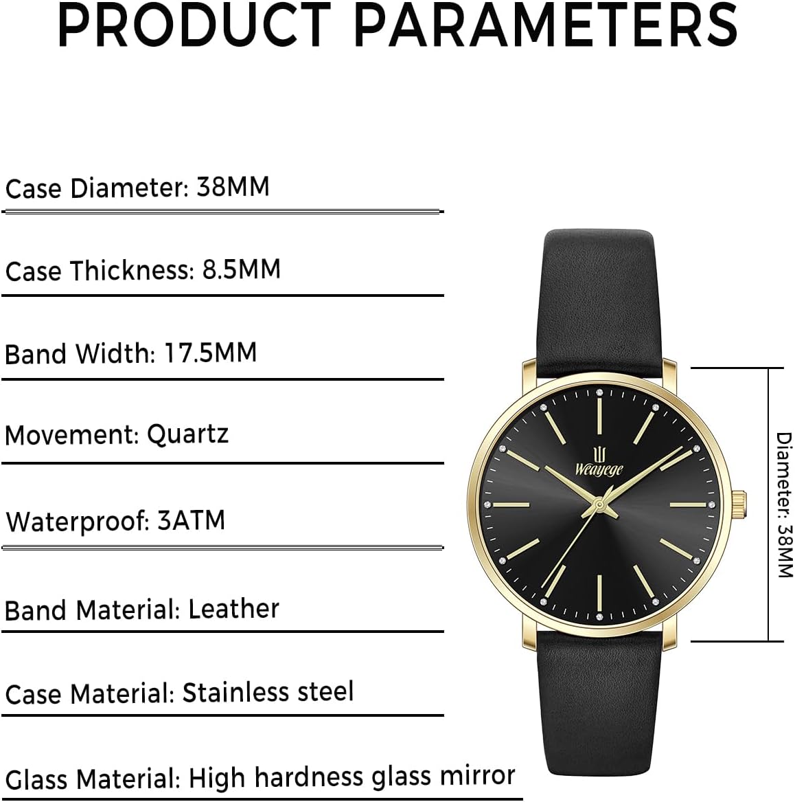 Simple and Stylish Analog Waterproof Women's Watch with Japanese Quartz Movement. A Versatile Daily Commuter Watch - Image 4