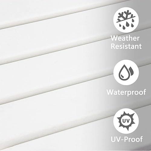 Miniatura 4 de realife Mesa auxiliar Adirondack para exteriores, mesa auxiliar rectangular para patio, jardín, porche, piscina e interior, color blanco