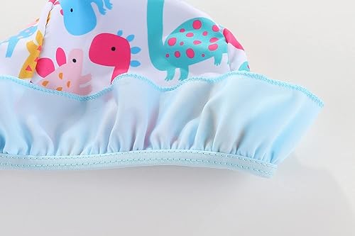 Miniatura 3 de Amberetech Traje de baño de una pieza para niñas con volantes, sin mangas, bikini para la playa