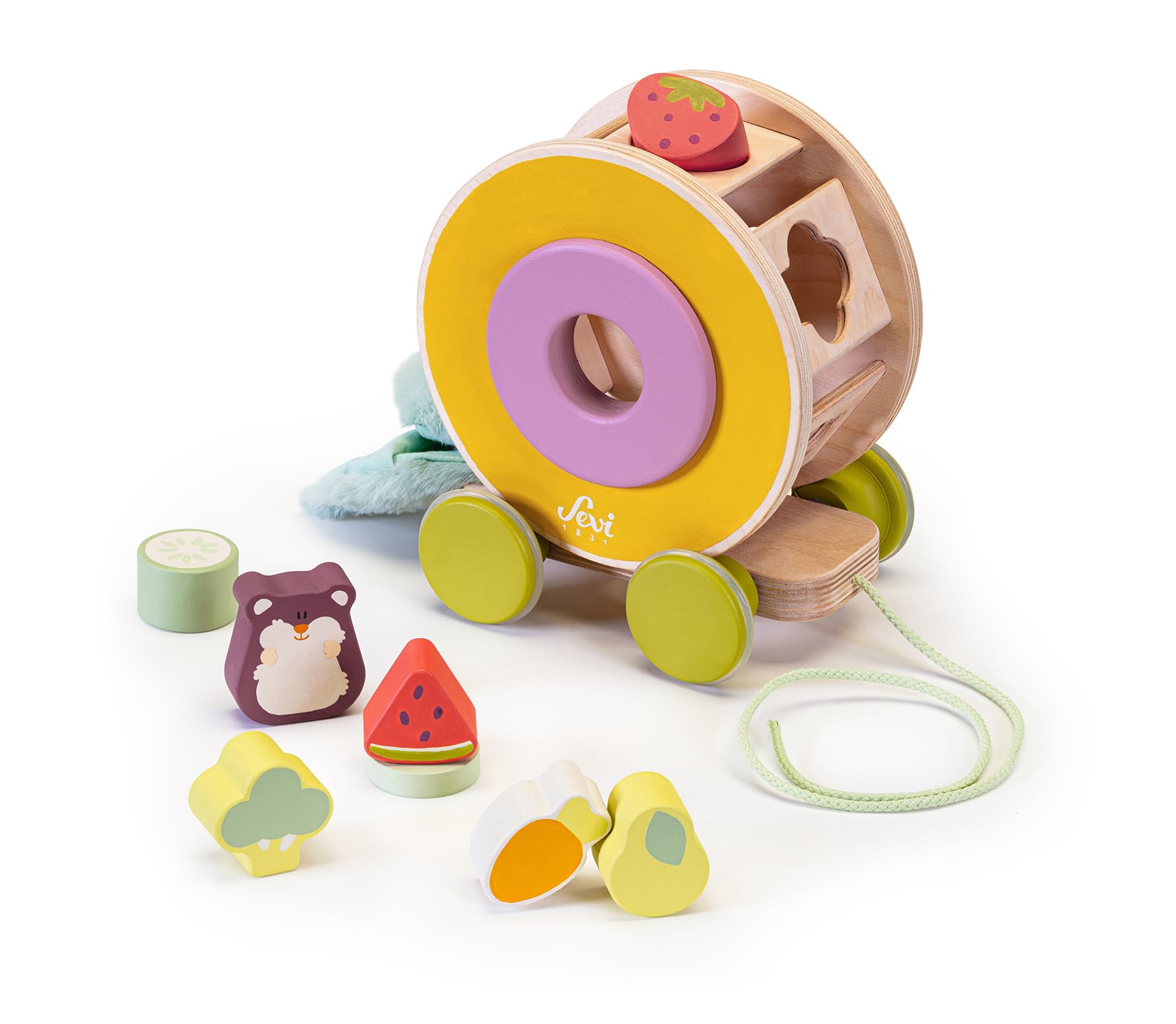 Trainabile Criceto (8 pz) Sevi | Giochi in legno educativi bambini 0+ 1+ 2+ | 23x20x13cm | Primi giochi | modello 83133