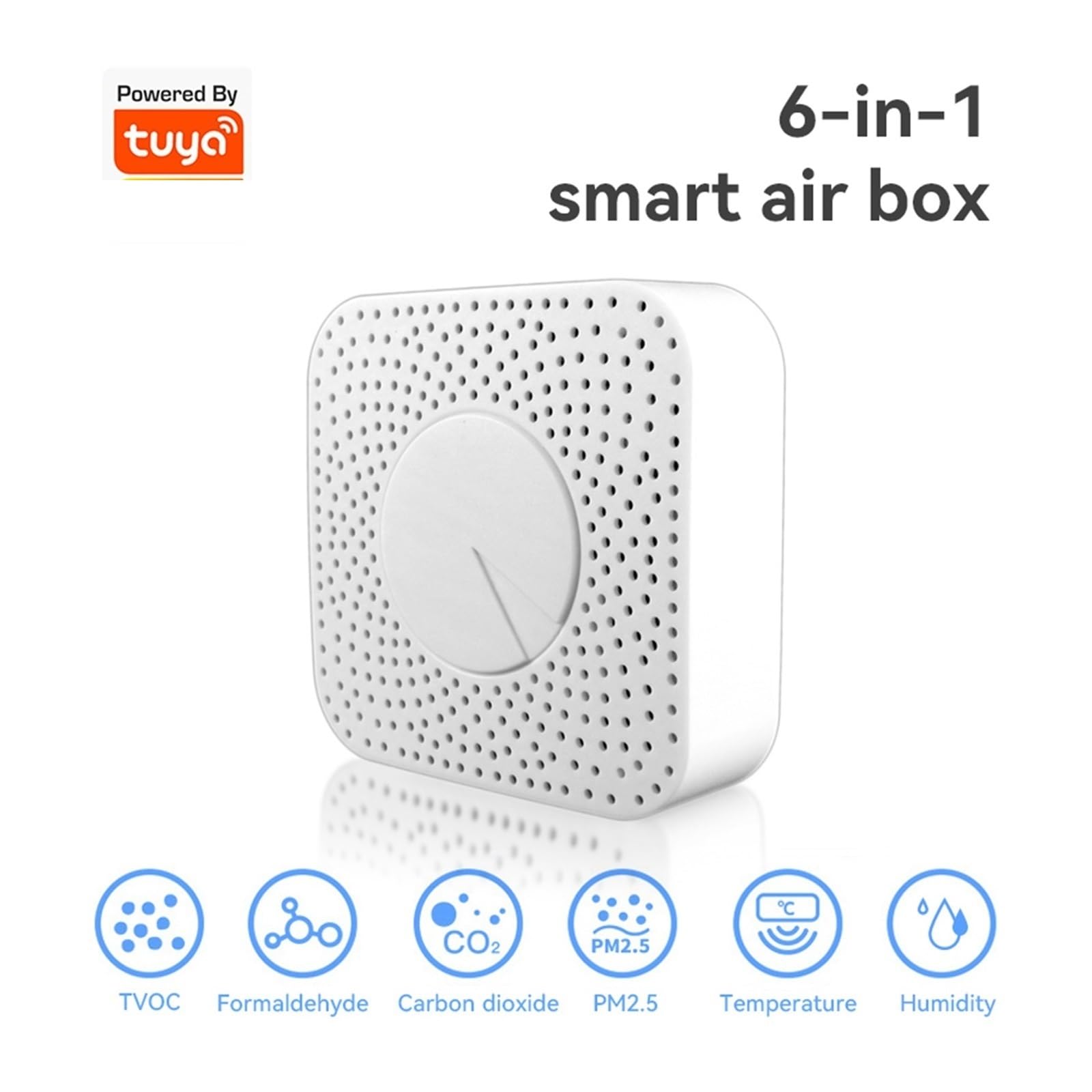 Detektor gazu Inteligentny czujnik wycieku gazu Tuya WiFi Smart Air Box Alarm monitorujący jakość powietrza CO2 VOC HCHO PM2.5 do pracy i domu