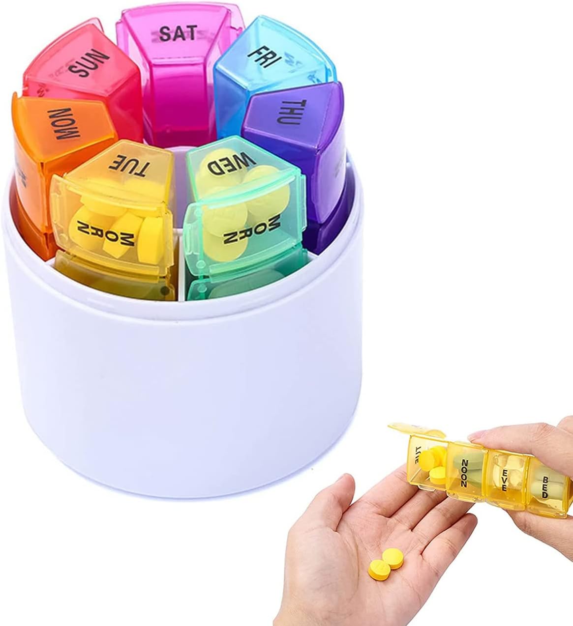 Petit Pilulier De Voyage Tout Simple – Boîte à Pilules Portable Et Légère