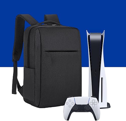 CIZGIM Bolsa de almacenamiento para consola de juegos, bolsa protectora de lujo impermeable para arañazos con cargador USB, Negro -, Classic