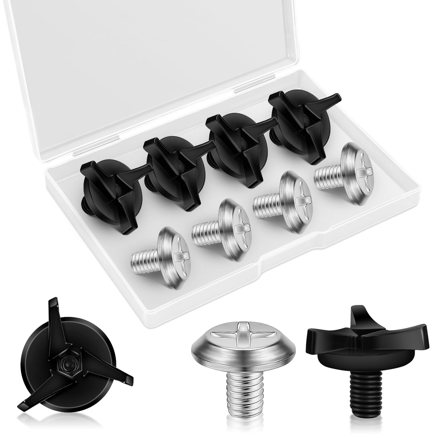 8pcs Motorcycle Helmet Screws – Motorcycle Helmet Visor Screws Helmet Accessories (Black, Silver) 8pcs Motorcycle Helmet Screws – Motorcycle Helmet Visor Screws Helmet Accessories (Black, Silver)