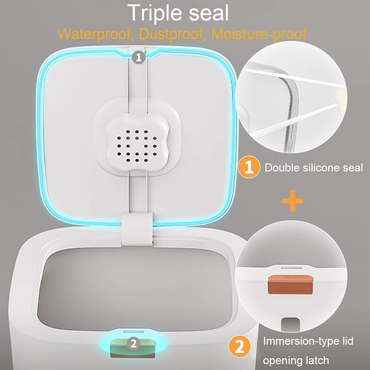 Rice Dispenser Food Storage Container Sealed Moisture Proof with Measuring Cup for Kitchen Pantry Household, BPA-Free (15kg)