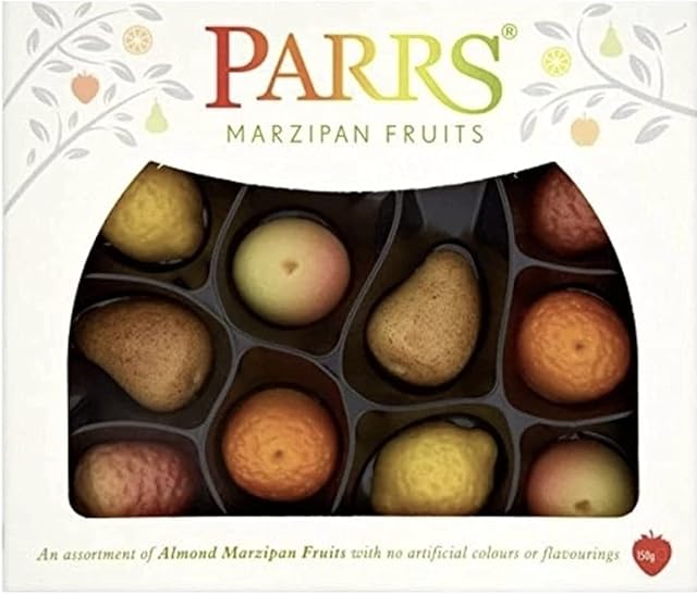 Marzipan Fruits - Parrs Marzipan 150g with a Card