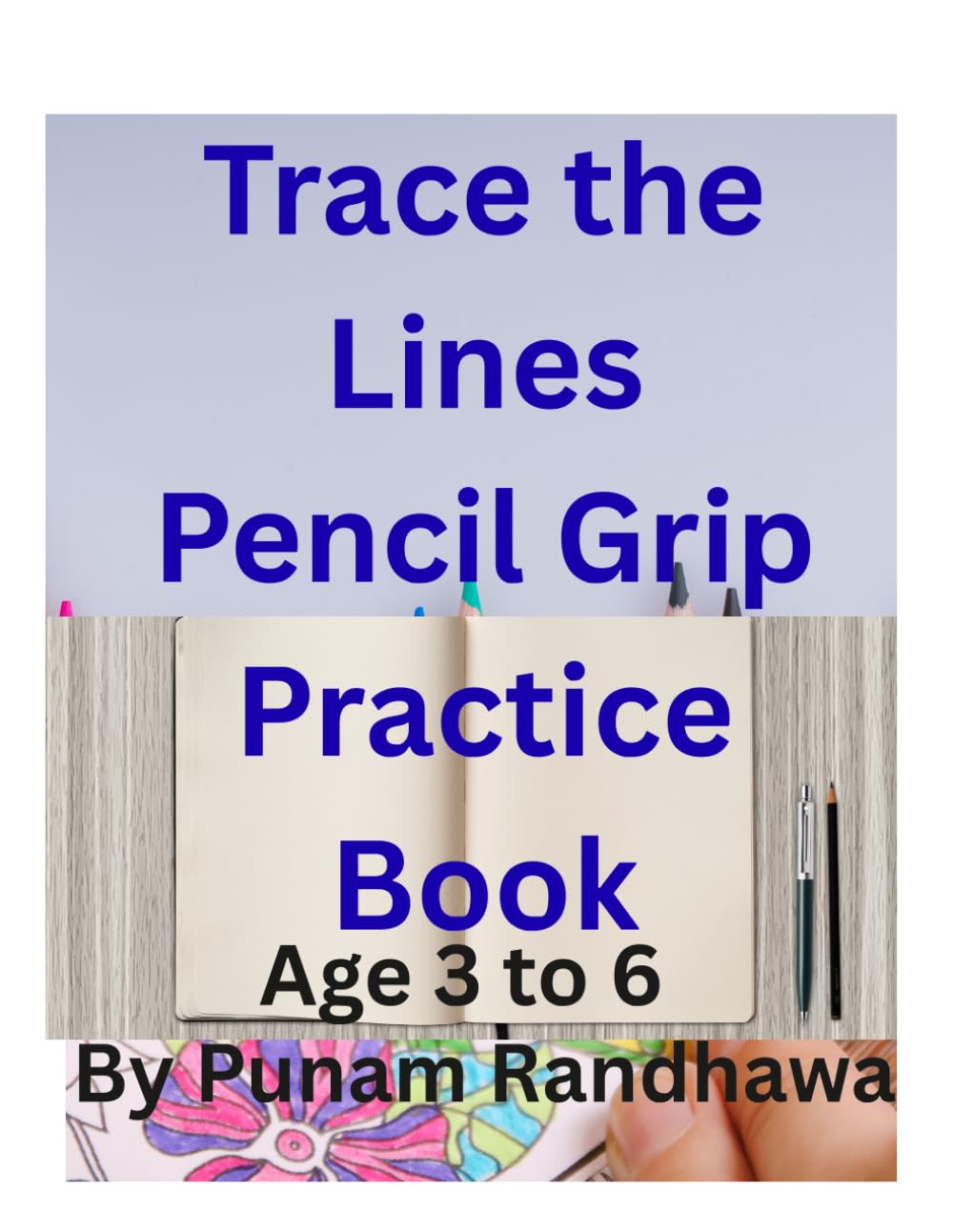 Trace the lines Pencil grip practice book age 3 to 6