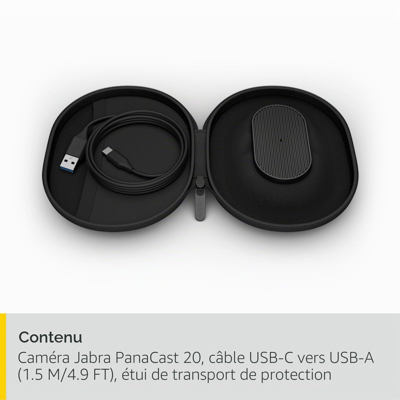 Jabra PanaCast 20 Caméra de Visioconférence 4K Webcam Ultra-HD IA Plug & Play
