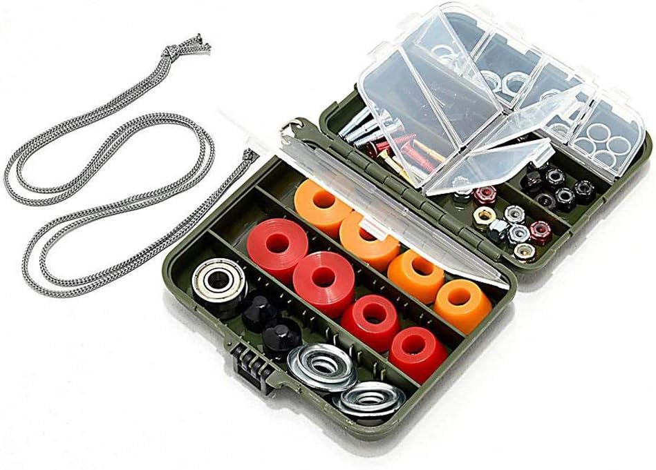 Skateboard Trucks Spare Parts Kit (Bearings Bushings Hardware +More)