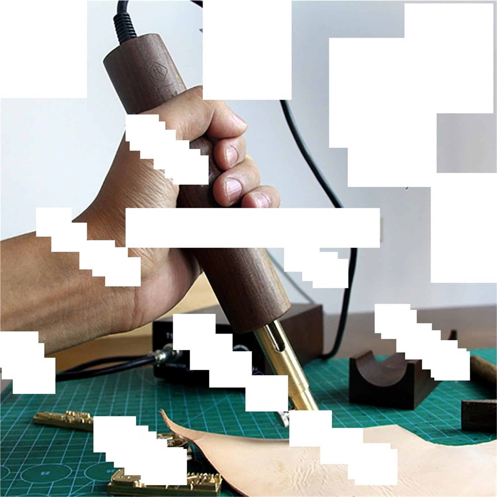 Heiße Lederkantenprägemaschine, Messingstempel, Heizgerät, Rilleisen, Kantenversiegelungswerkzeug, Lederhandwerk, Prägen, 72 W