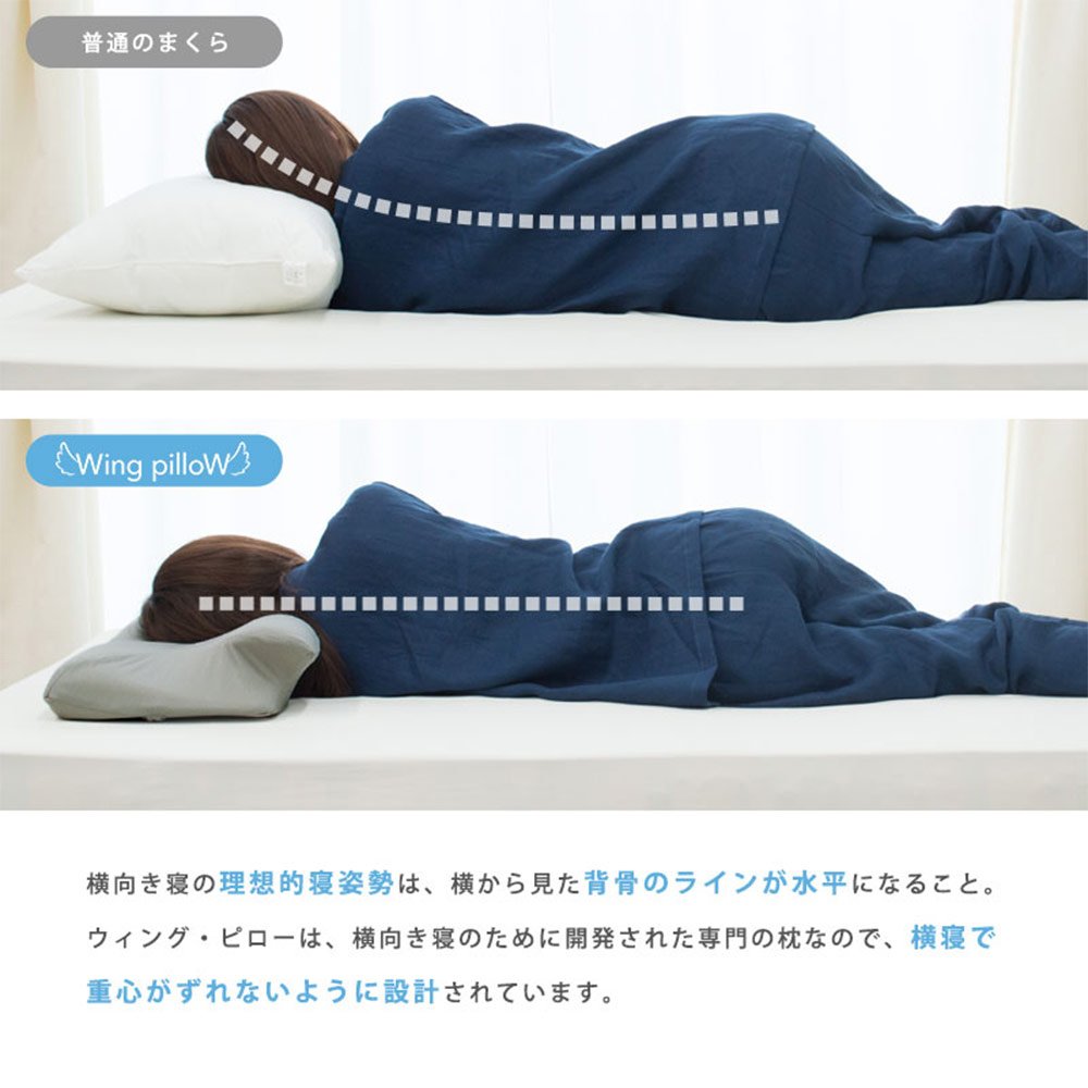 Amazon｜枕 専用カバー セット 【横向き寝で息がしやすい枕