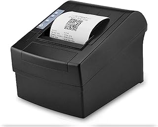 Bktmen Label Barcode Printer Receipt Bill Printer 3inch 80mm Automatic 300mm/s Pos Tickets Printer Usb Serial Lan Parallel Thermal Printer For Home Office (Color : Usb Serial Network)