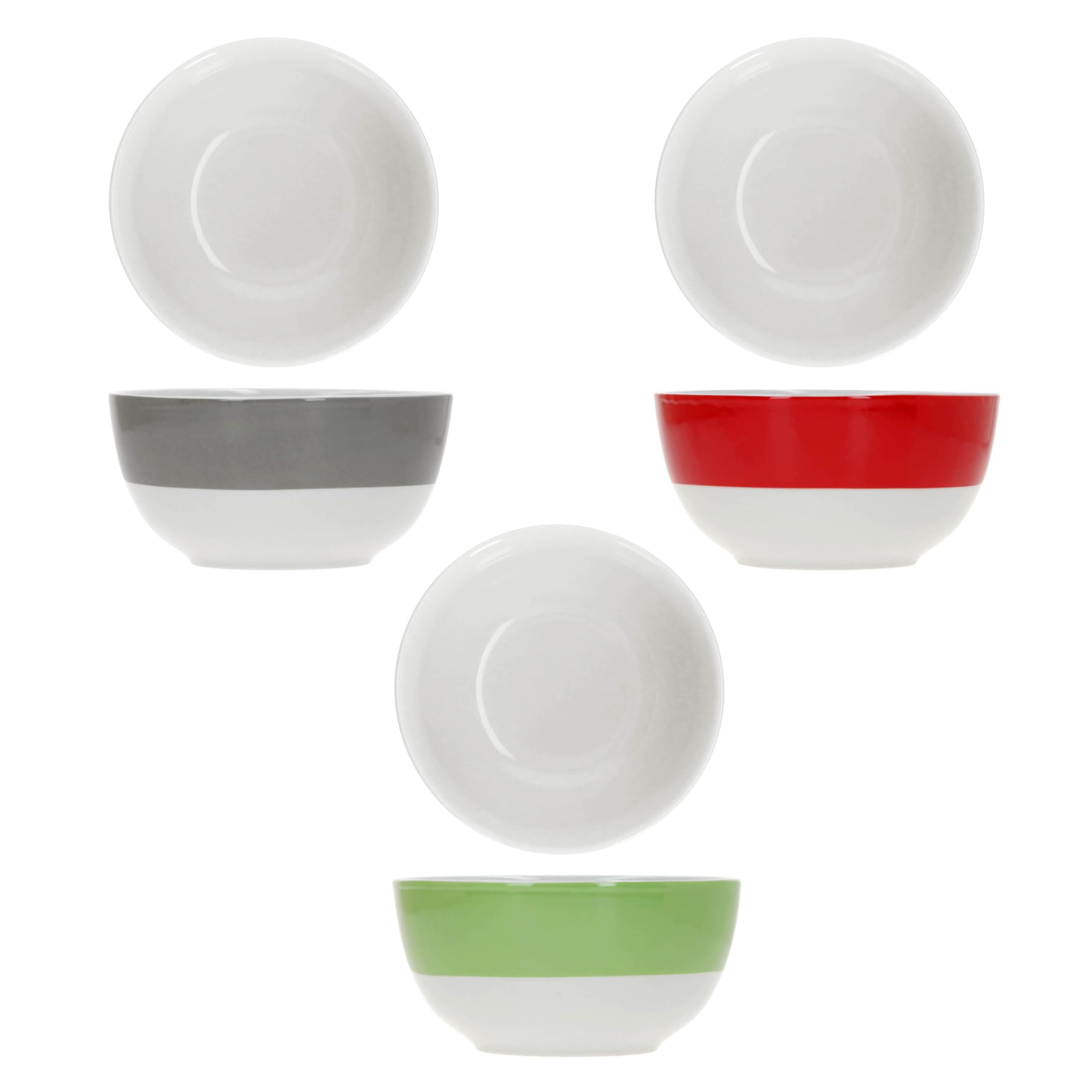 MamboCat Seoul Lot De 6 Bols à Céréales Noir Et Blanc 14 Cm - Design Moderne Asiatique