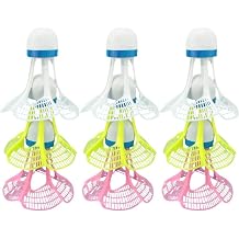 9 Pcs Badminton Shuttle Windproof Badminton Feather Ball Windproof Training Accessories Outdoor Sports Multicolor Nylon Feather Ball