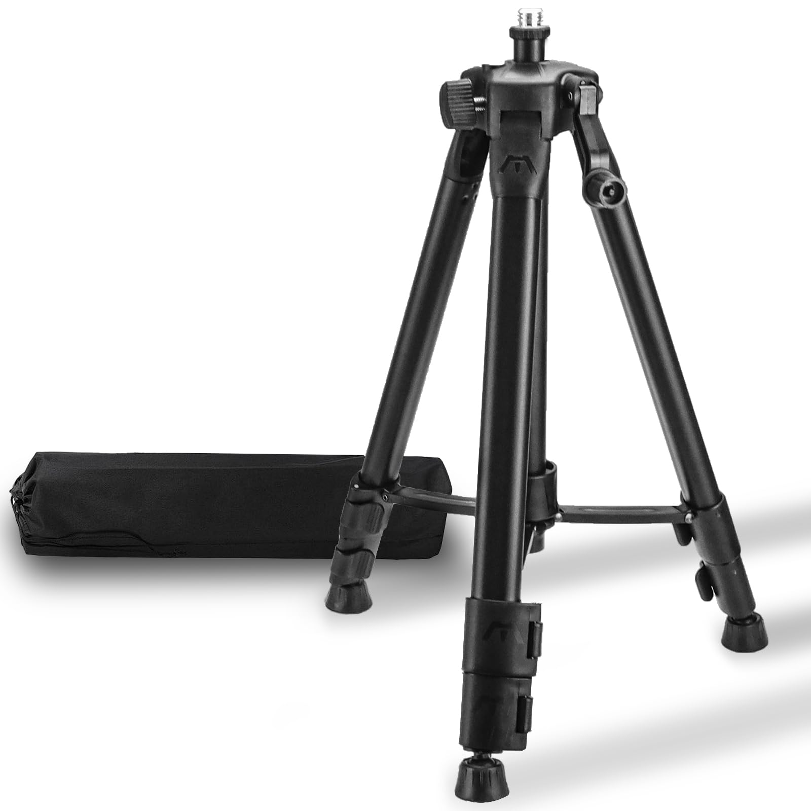 3.3Ft./1M Laser Level Tripod with Bubble Level, 5/8"-11 Thread Mount for Line Lasers, Point Lasers, and Laser Distance Tape Measuring Tools, Collapsible Legs