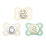 MAM Variety Pack Baby Pacifier, Includes 3 Types of Pacifiers, Nipple Shape Helps Promote Healthy Oral Development,0-6 Months, Unisex, 3 Count (Pack of 1)
