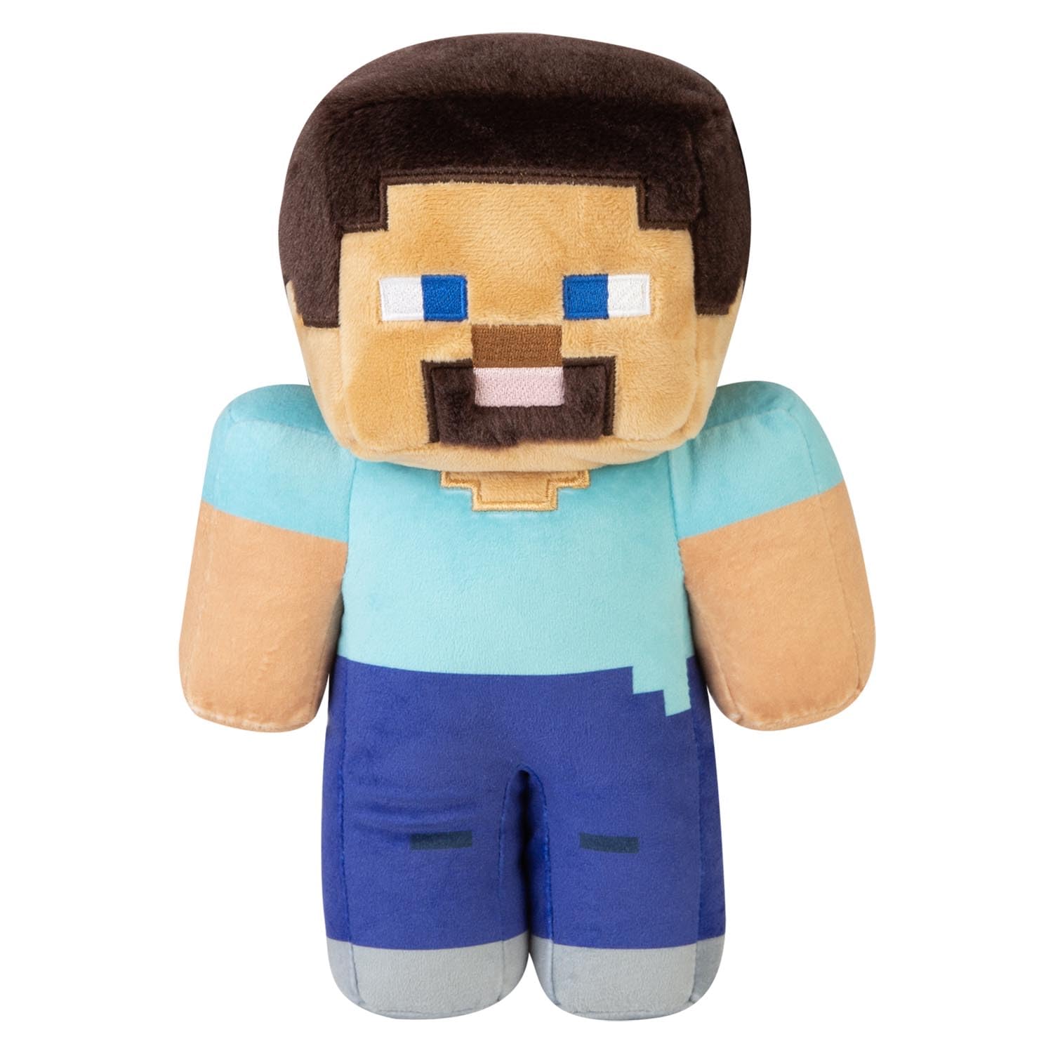 VFM e-Store - Minecraft Steve Soft Toy - Video Game Character - Officially Licensed Collectible Toy Gifts for Kids & Fans - Multi - 28cm X 15cm