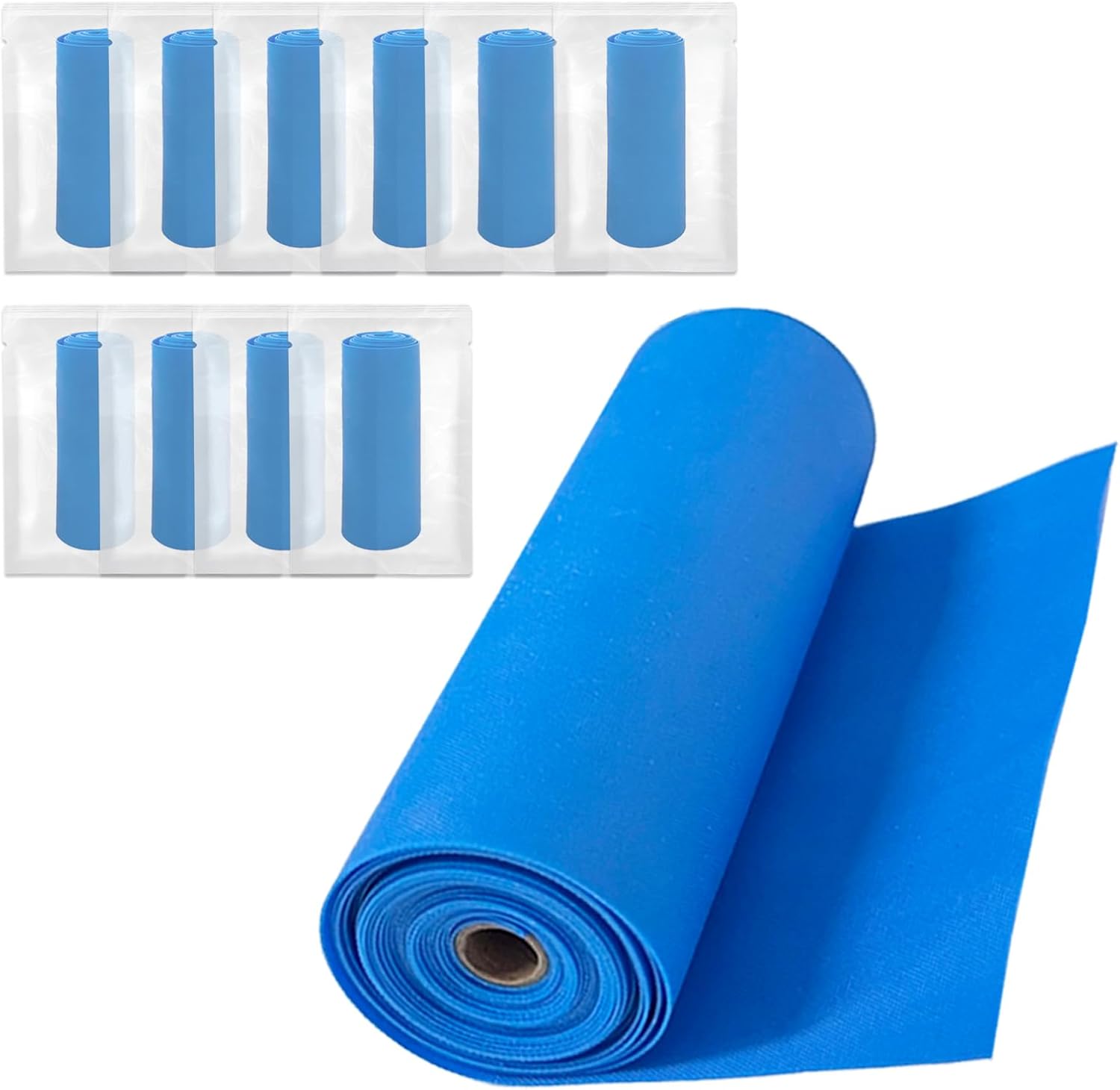 Disposable Elastic Compression Bandage - Latex-Free, TPE Stretch Wrap for First Aid, Med Support, Sports Injury, Wound Care (2.5Ydx6, 10 Count)