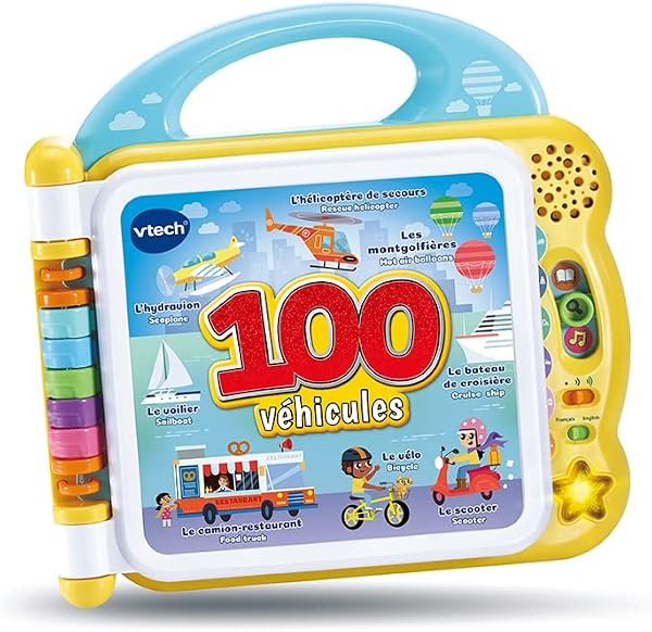 Visiter la boutique VTech VTech - Mon Imagier Bilingue, Imagier Parlant Mes 100 Premiers Mots, Livre Sonore, 12 Pages Illustrées et Interactives, Jouet Éducatif, Cadeau Enfant Dès 18 Mois - Contenu en Français et Anglais in use