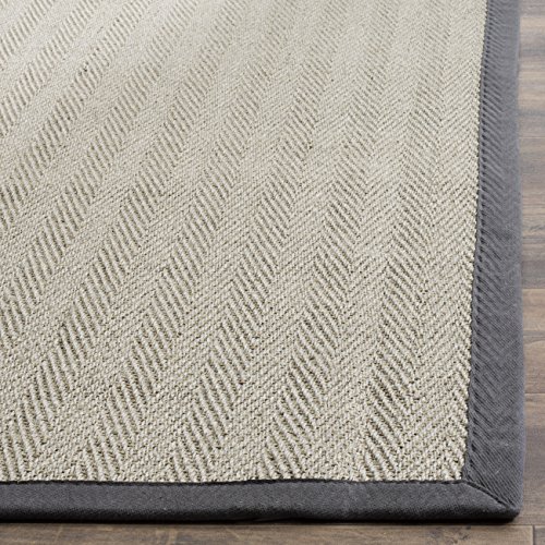 Tapete decorativo SAFAVIEH Natural Fiber 4' x 6' gris y marrón miniatura 6