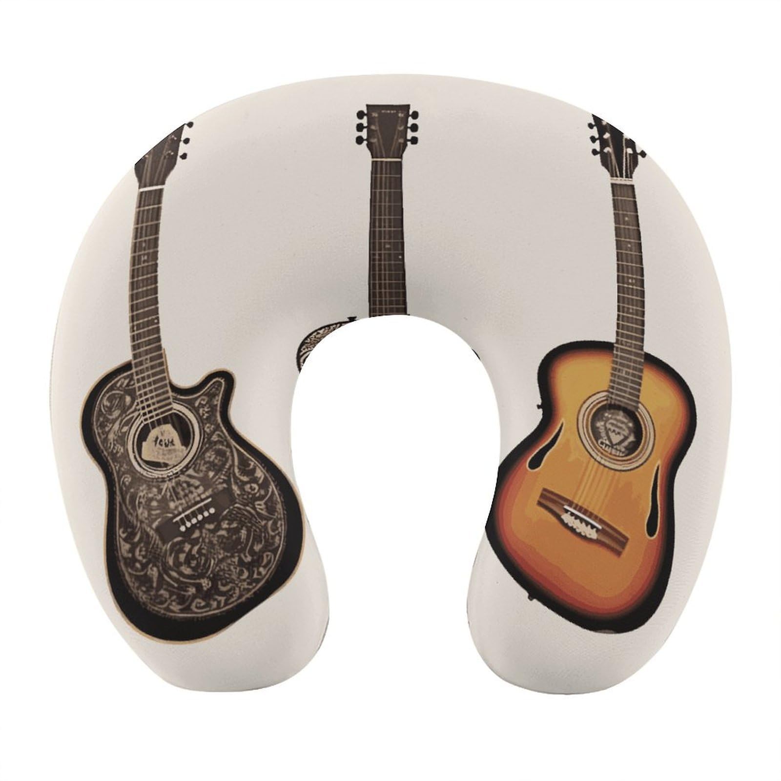 Btcowzrv Style Guitar U Shaped Neck Pillow Travel Pillows