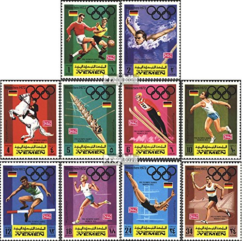 Prophila Collection Yemen (UK) 752A-761A (Completa Edizione) 1969 pubblicità per Olympics. Giochi (Francobolli per i Collezionisti) Sport Acquatici