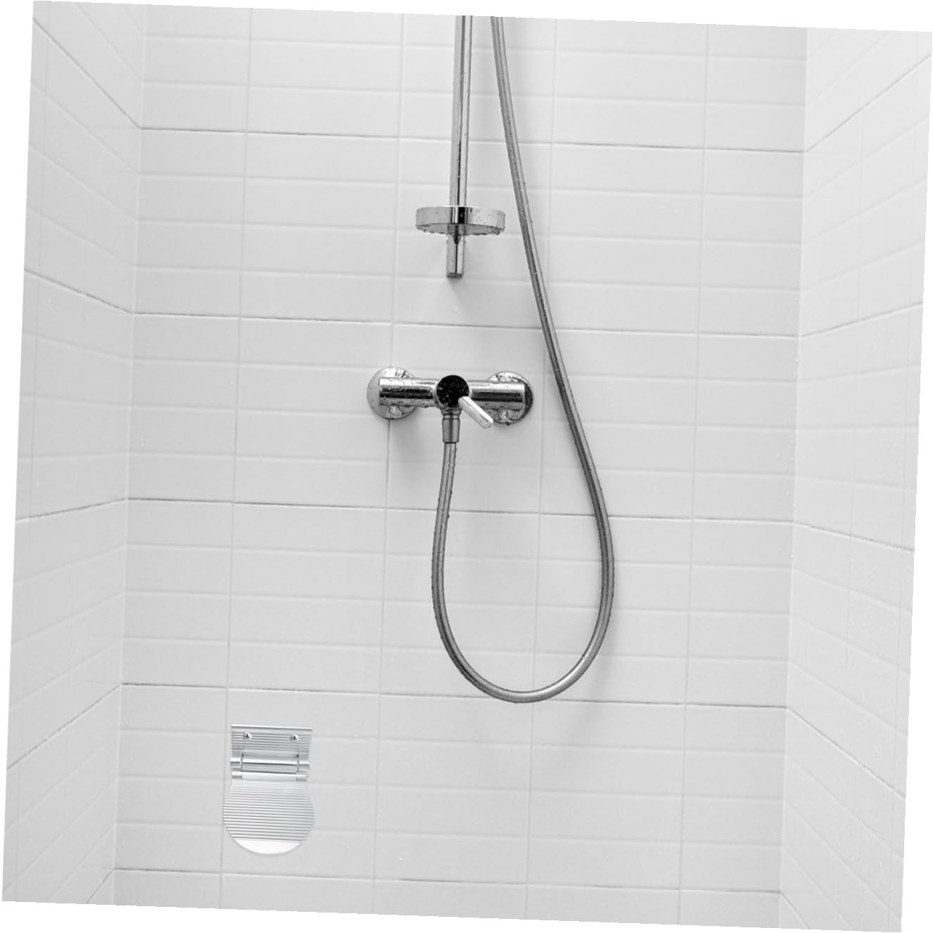 Pedal de Ducha de Acero Inoxidable Plegable para Baño, 1 Set