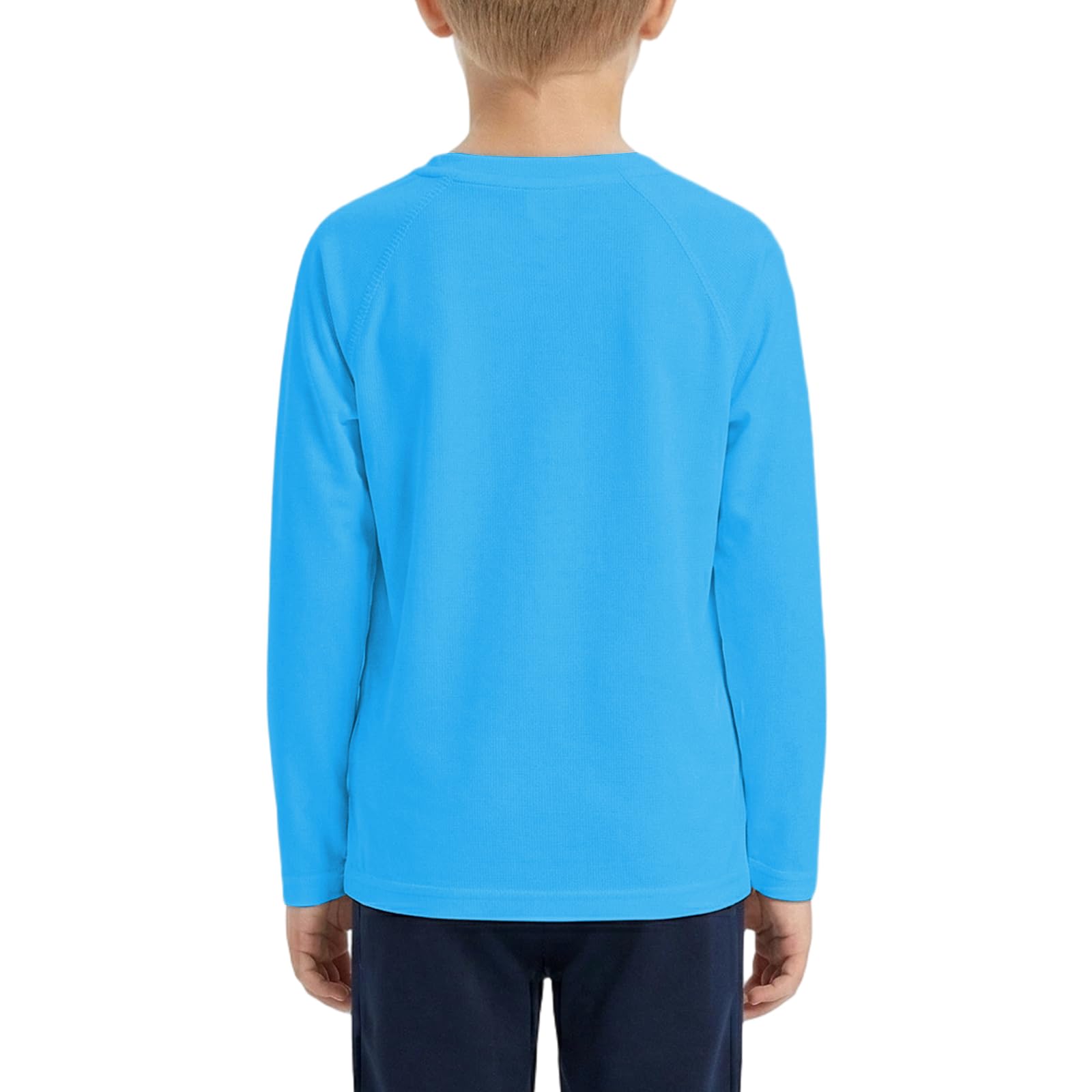 HYCOPROT UPF 50+ Maglietta UV per Bambini a Maniche Lunghe Asciugatura Rapida Maglietta da Bagno, Nuoto Rash Guard Top Traspirante per Ragazzi 5-14 Anni per Sport Acquatici e attività All'Aperto