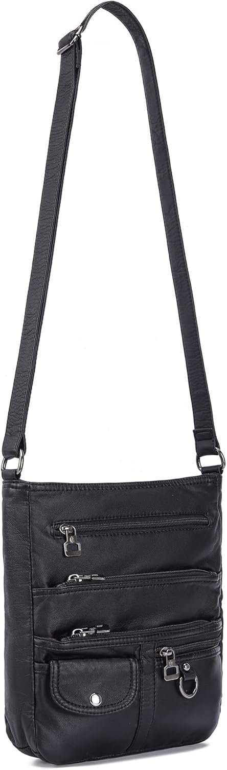 MINICAT Crossbody Purses for Women Multi Pocket Crossbody Bag Soft Leather Cross Body bag for Woman Small Shoulder Bags - Image 8