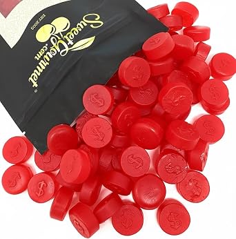 SweetGourmet Cherry JuJu Coins, Soft Chewy Candy Unwrapped, 2-Pound Bag