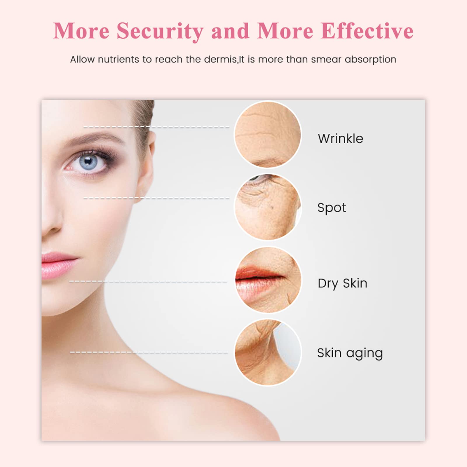 Penna Derma elettrica Dispositivo Senza Fili per la Cura della Pelle Dispositivo Professionale Microblading MicroAghi Pistola Cartuccia per mesoterapia Derma