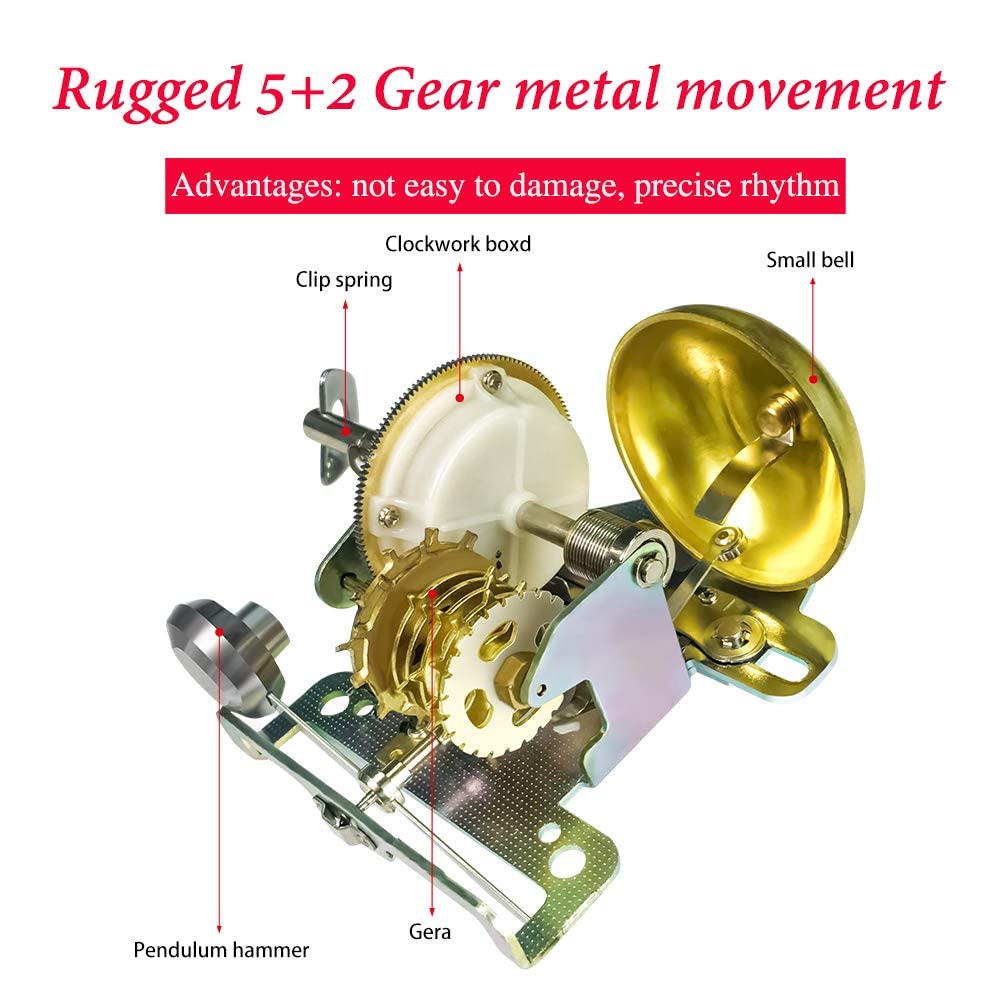Métronome mécanique universel pour piano, guitare, violon et autres instruments (transparent)