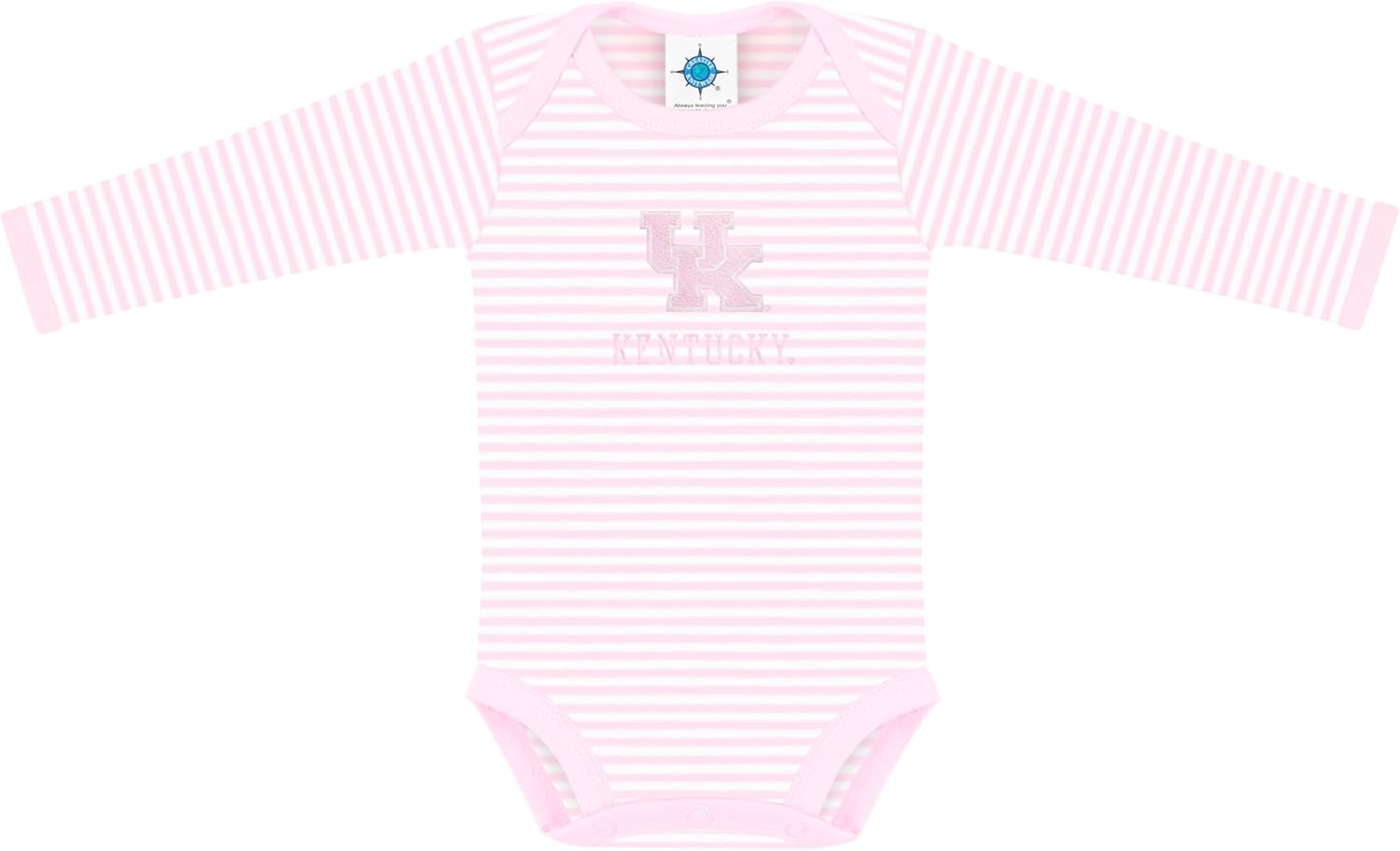 Creative Knitwear College Baby Striped Long Sleeve Bodysuit - Team Logo, Multiple Colors, Unisex (0-12 Months)