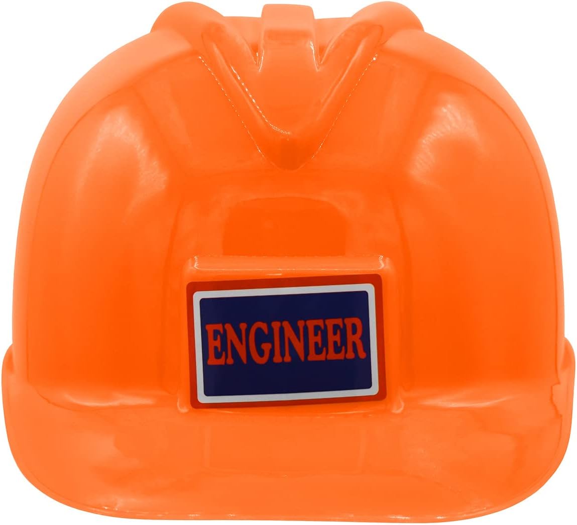 Another front view of the orange novelty construction helmet