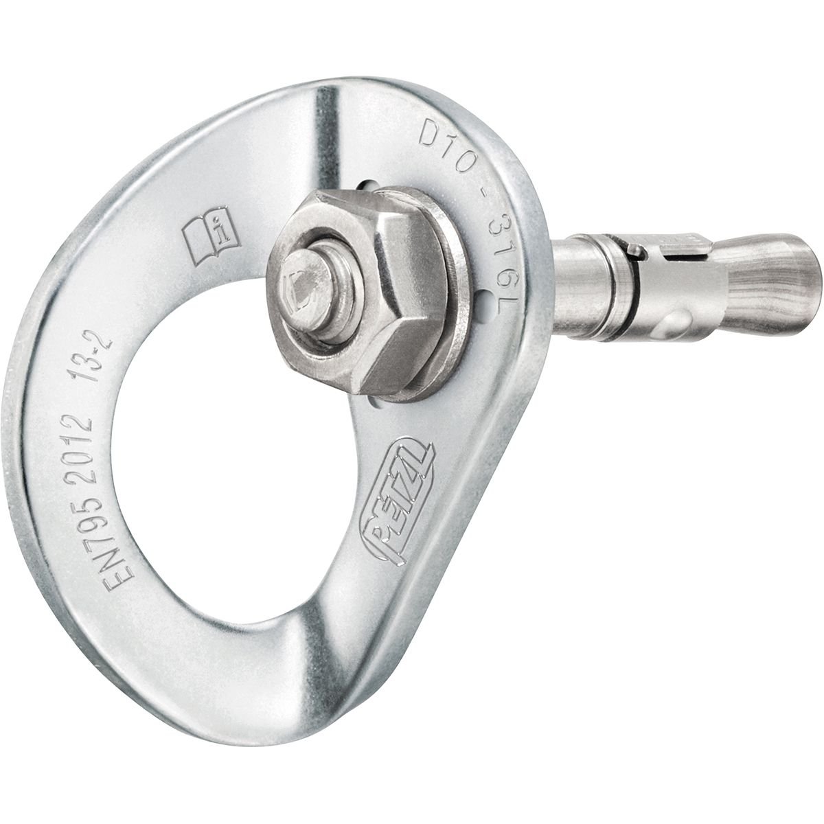 PETZL Coeur Bolt - Ganchos para taladro, acero inoxidable, 1 unidad