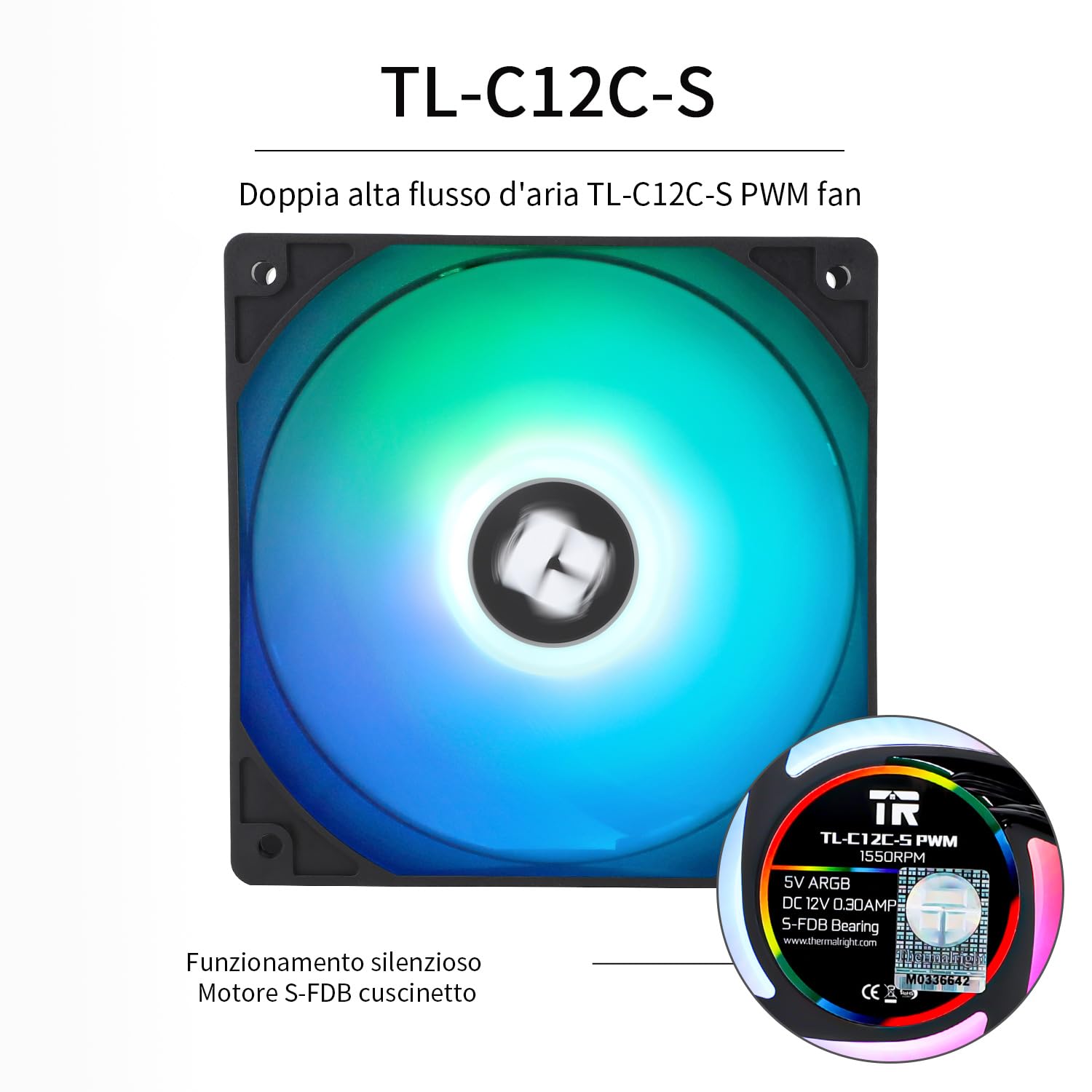 TR Peerless Assassin 120 SE ARGB Raffreddatore d'aria CPU, 6 tubi di calore raffreddamento CPU, doppia ventola 120 mm TL-C12C-S PWM, tecnologia AGHP, per AMD AM4/Intel 1700/1150/1151/1200
