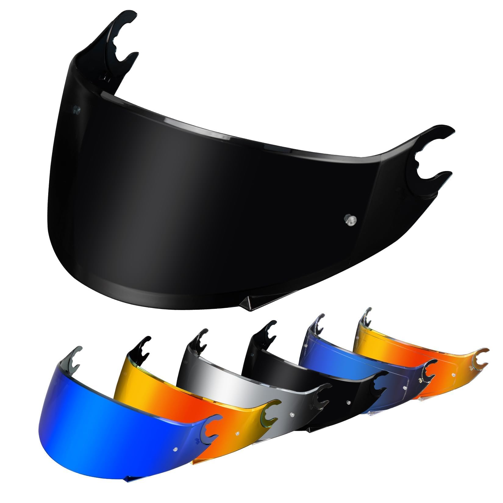 PSLER Visiera Casco per D-Skwal D-Skwal 2 Spartan - Visiera Colorata Accessori per Casco da Moto Ricambio(Nero Chiaro)