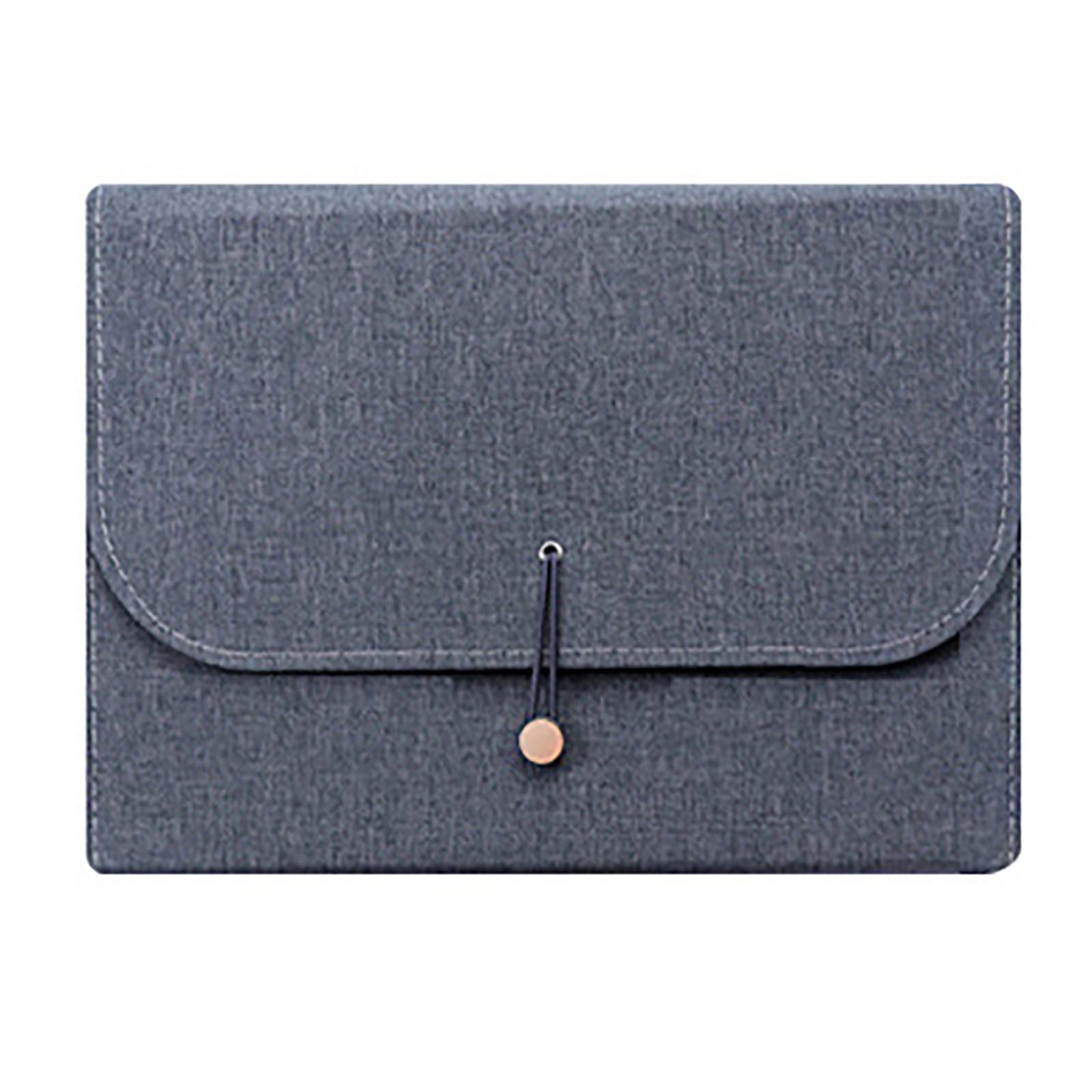 Portafoglio for contanti con busta in pelle, cartella porta documenti in pelle, custodia for busta in pelle, borsa for documenti con 13 scomparti, organizer multistrato per(Gray)