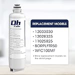 BORPLFTR55/BORPLFTR50 Remplacement du filtre à eau du réfrigérateur, compatible avec Bosch UltraClarity Pro BORPLFTR55, BORPLFTR50 Filtre à eau, convient 12033030,11025825,12028325 Filtre à réfrigérateur (3-Pack)
