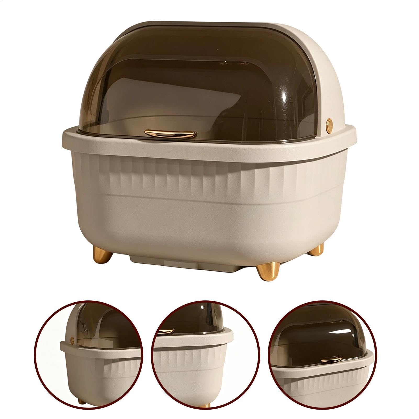 Porta Stoviglie Asciugatura per Cucina Organizer per Stoviglie con | Griglia Scolapiatti con Copertura per Proprietari di Casa, Affittuari, Amanti della Cucina, Casa, Appartamento, Cucin