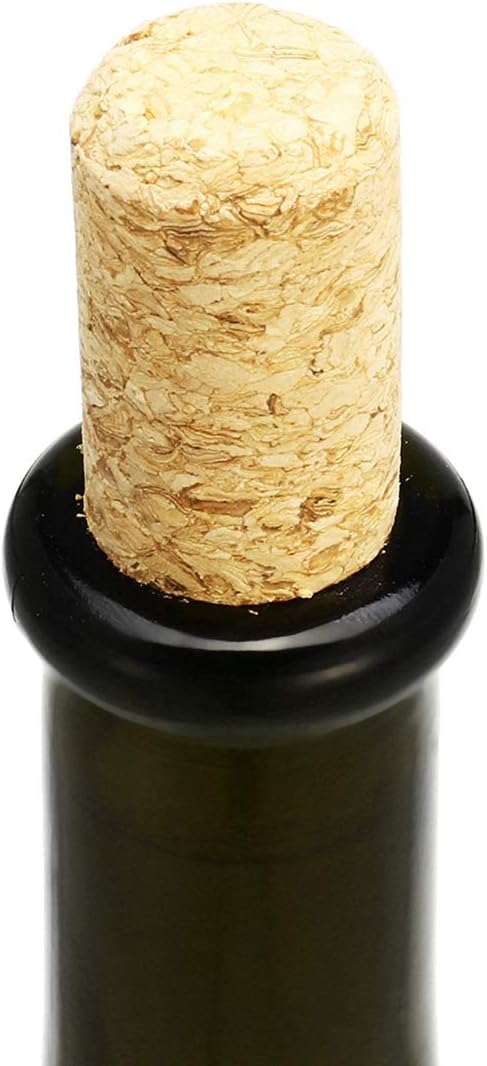 1pcs Double Lever Hand Corker Wine Corker with 2 Handled Corking & 100Pcs Straight Wood Corks Wine Stopper Wood Stopper Cone Type Wine Corks Plug