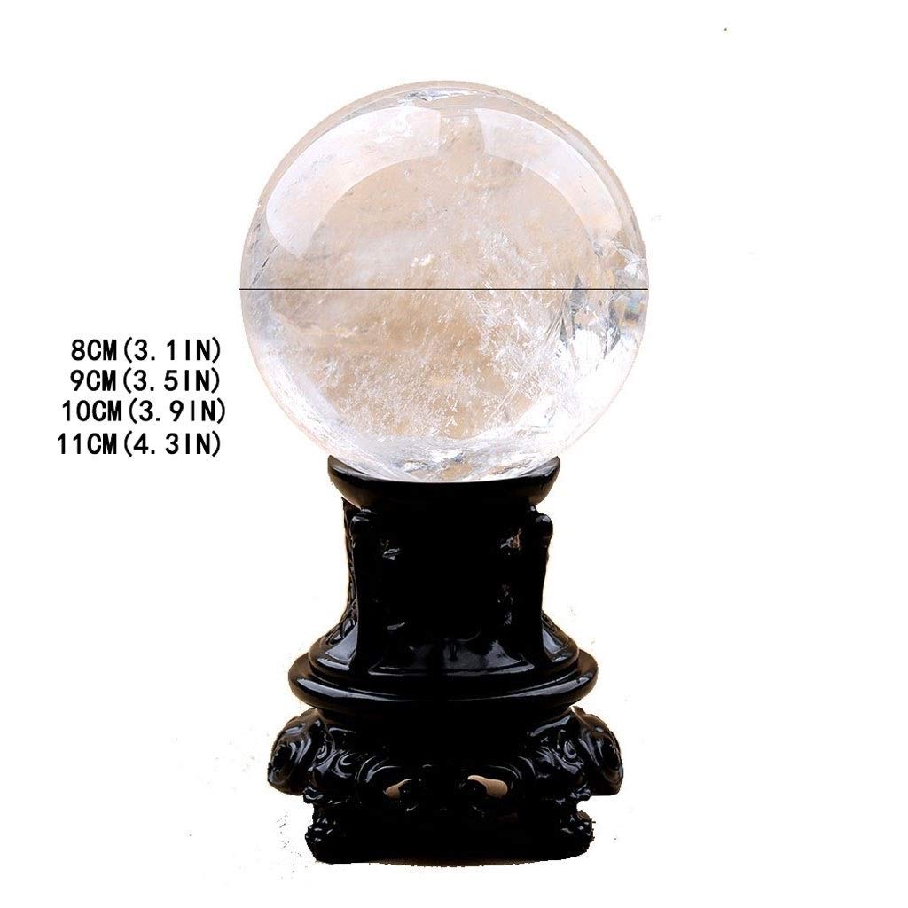 Bola de Cristal (en la Magia Occidental) Blanco Natural Bola de Cristal Agrietado Oficina Auspicioso Feng Shui de la Bola de la Bola de Piedra Talla Pulido Regalo de los Ornamentos Bol