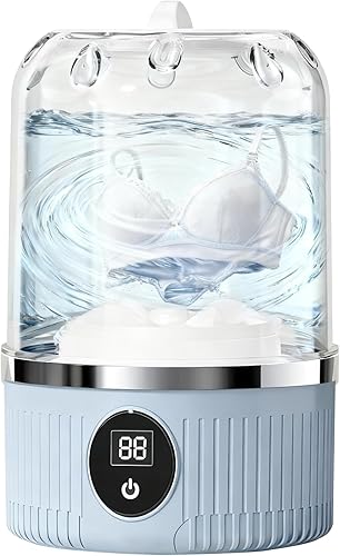 Lavadora de ropa interior, mini lavadora portátil, lavadora inalámbrica recargable de 3000 mAh, lavadora inalámbrica pequeña portátil para uso