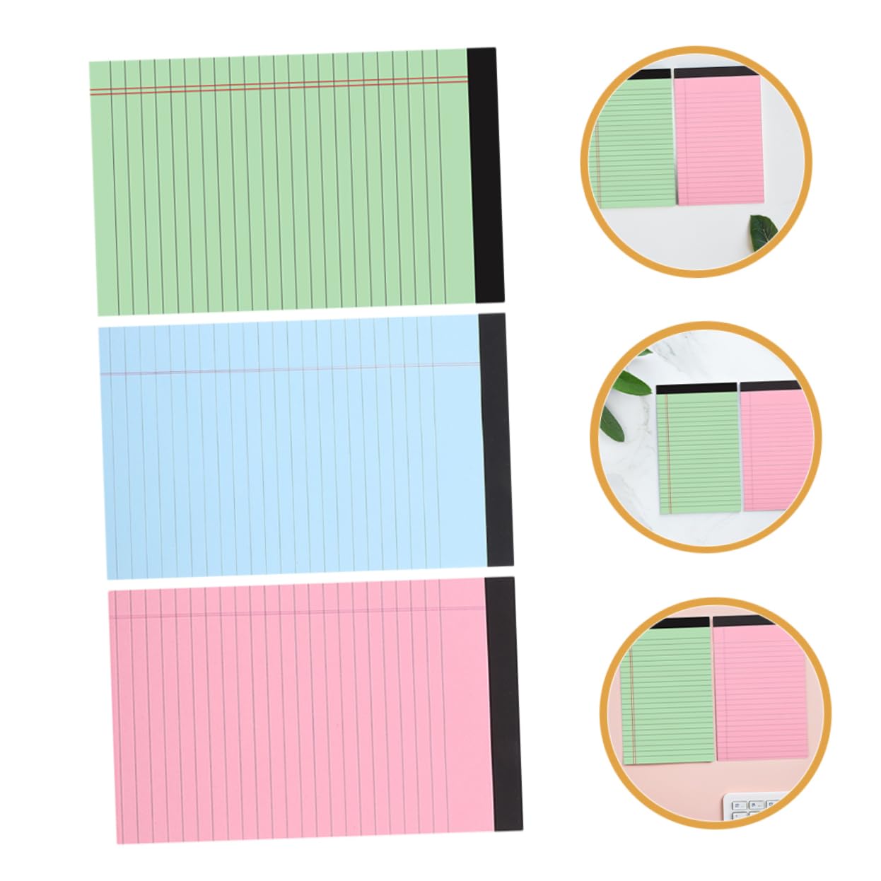 SOIMISS 6pezzi Blocchi per Appunti Legal Righe Strappabili per Appunti Righe Quaderno Diario Materiale Scolastico Blocco Note di Carta Quaderni Legali