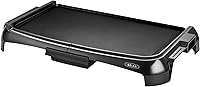 BELLA 10x16 Electric Griddle Nonstick Indoor Grill Smokeless with Crumb Tray Adjustable Temp Cool-Touch Handles Black
