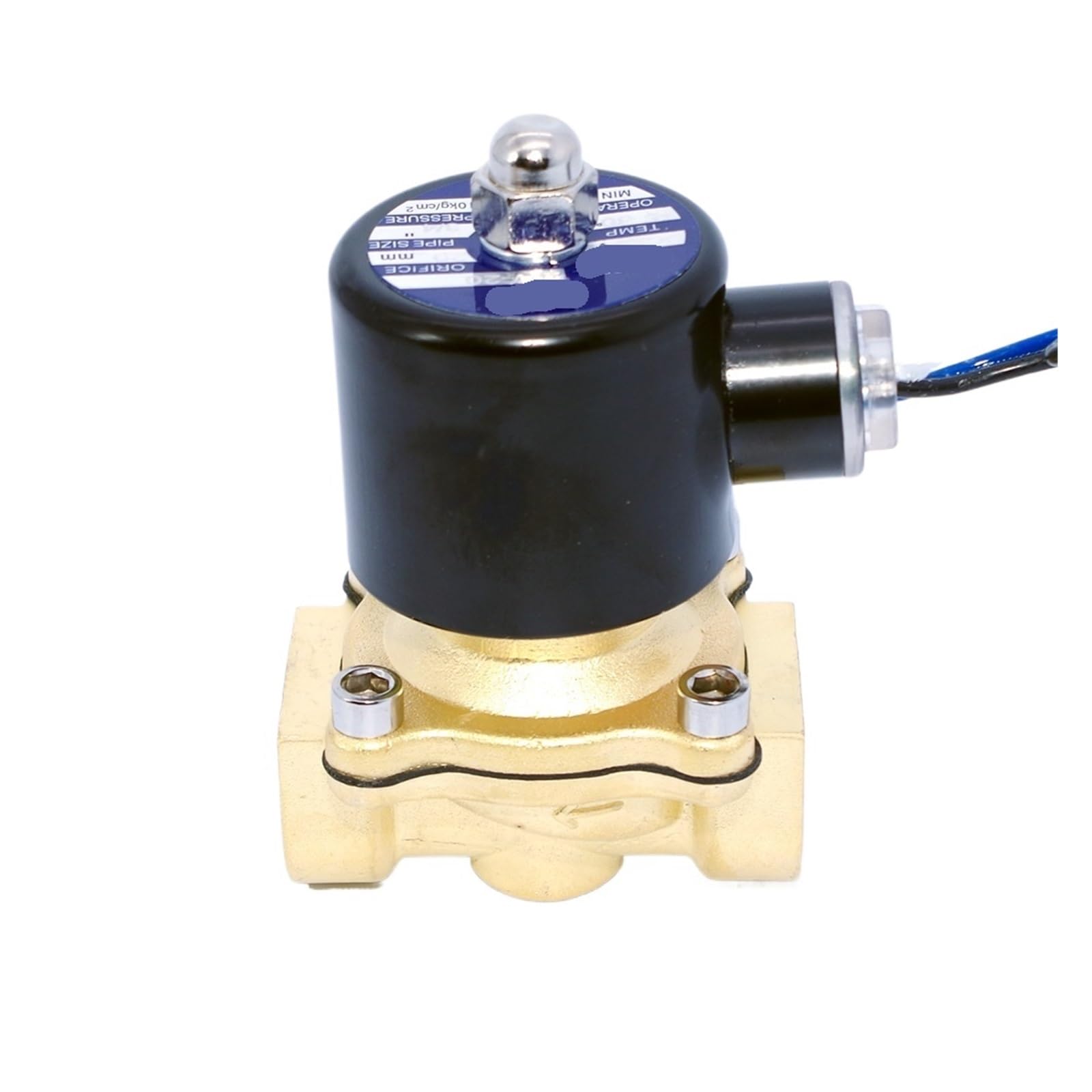 XFMZFUBD 1PCS brass direct-acting normally closed 1/2" 3/4" 1" water solenoid valve AC220V DC12V/24V electric valve(220V AC,1 Inch)