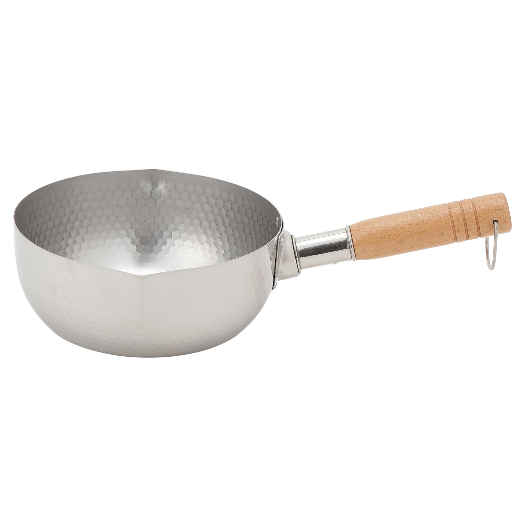 Maruyama Giken Kourikka KOURIKKA Stainless Steel Snow-Plain Pot 20cm 2.4L with Hook, Pour Spout, Scale, IH Compatible, Gas Stove Compatible, Made in Japan, Tsubame Sanjo, KRY-733