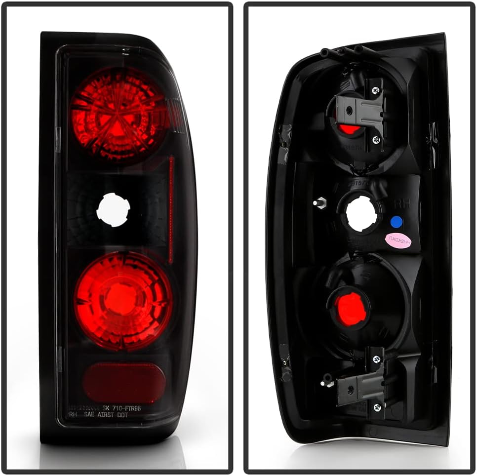 AKKON - For 1998-2004 Nissan Frontier Pickup Truck JDM Black Tail Brake Lights Lamp Left + Right Set