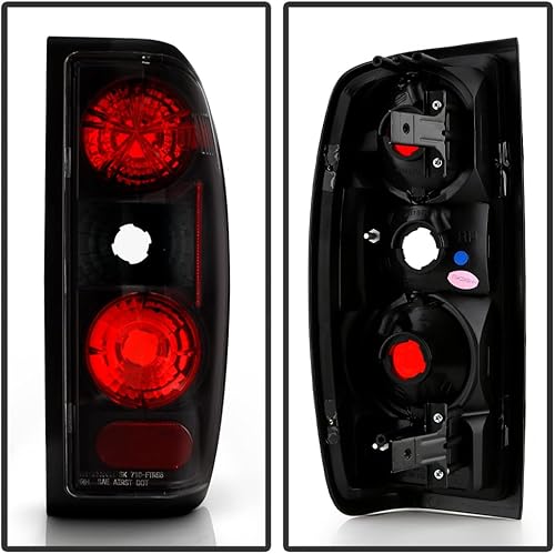 Miniatura 2 de ACANII - Para negro 1998 1999 2000 2001 2002 2003 2004 Nissan Frontier luces traseras lámparas luces traseras izquierda+derecha